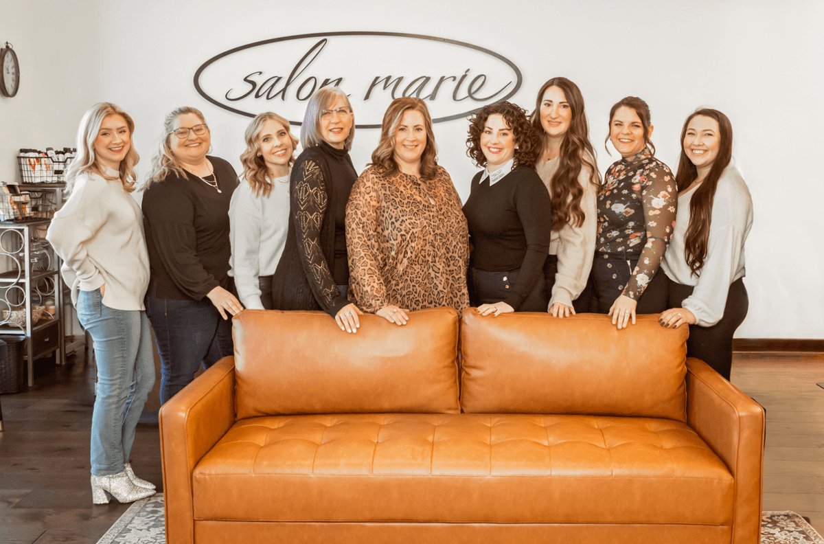 The team at Salon Marie together outside the salon